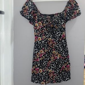 Leopard and flower print forever 21 dress